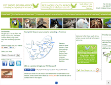 Tablet Screenshot of pet-shops.co.za